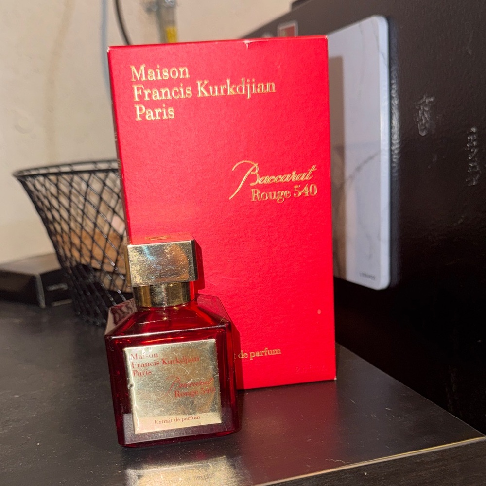 Maison Francis Kurkdjian Red and Gold Perfume empty bottle and box only